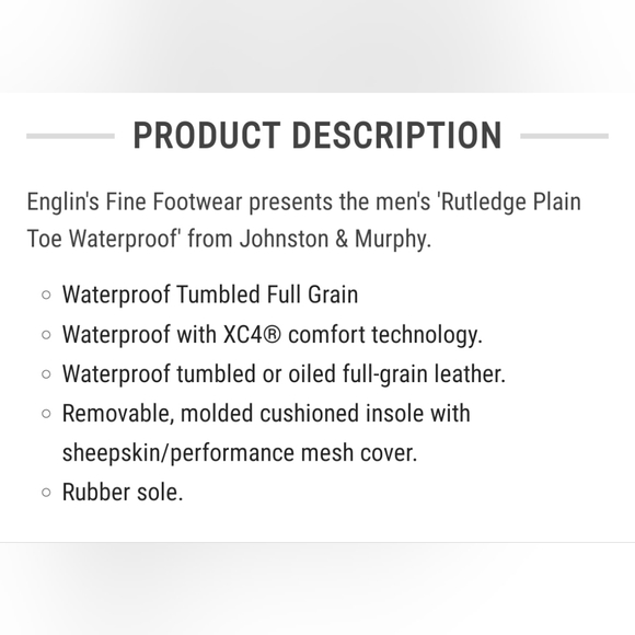 Johnston & Murphy Rutledge Oxfords Shoe's Brown Leather Size 10 - Picture 9 of 9